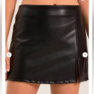 Altard State Katarina Vegan Leather Mini Skirt
